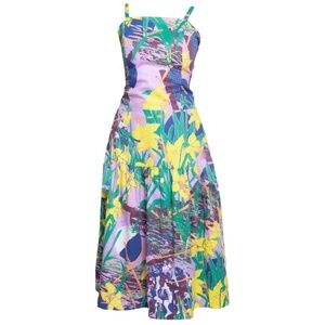 Gravel & Gold Sommar Dress in Daffodils Cotton Print Made in USA Size 2